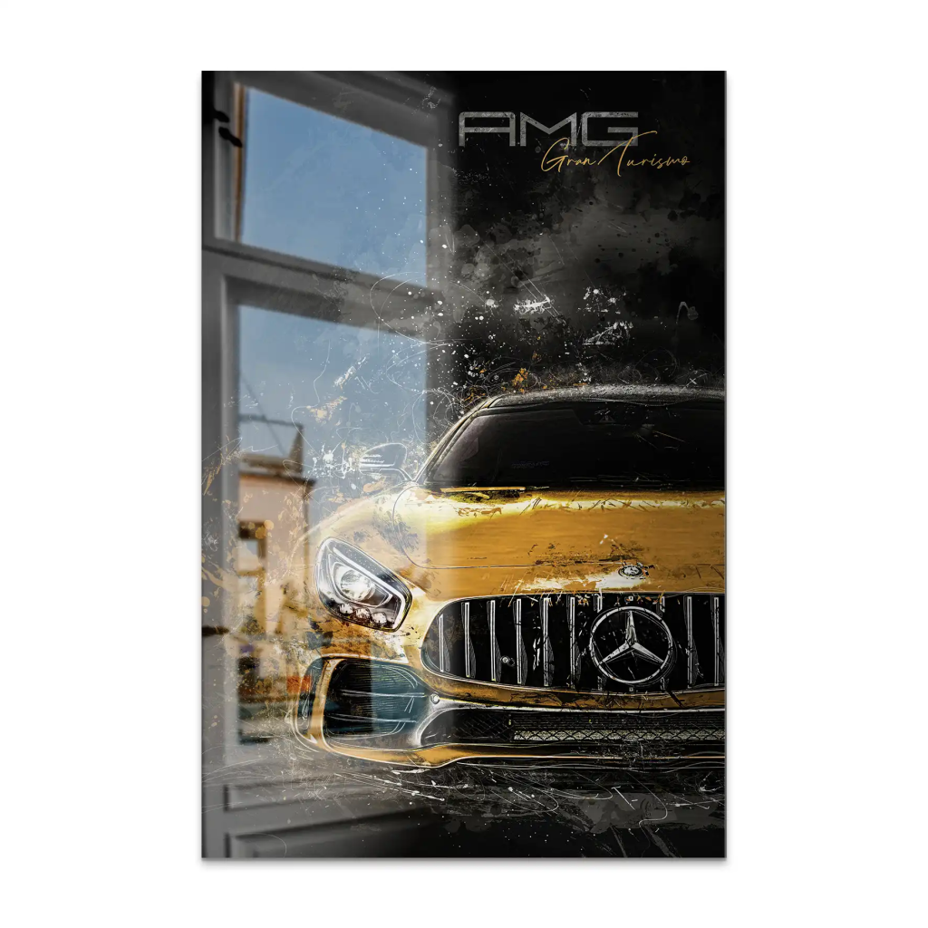 Mercedes AMG GT Modern Style AluDibond Gebürstet INGALERIE