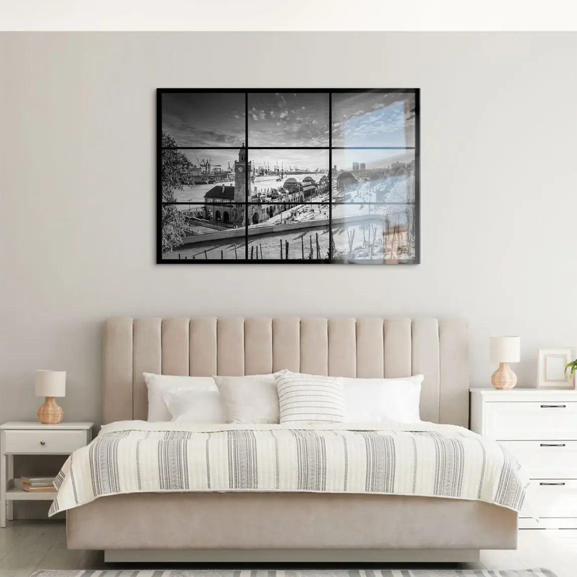 Hamburg Skyline Classic AluDibond Gebürstet