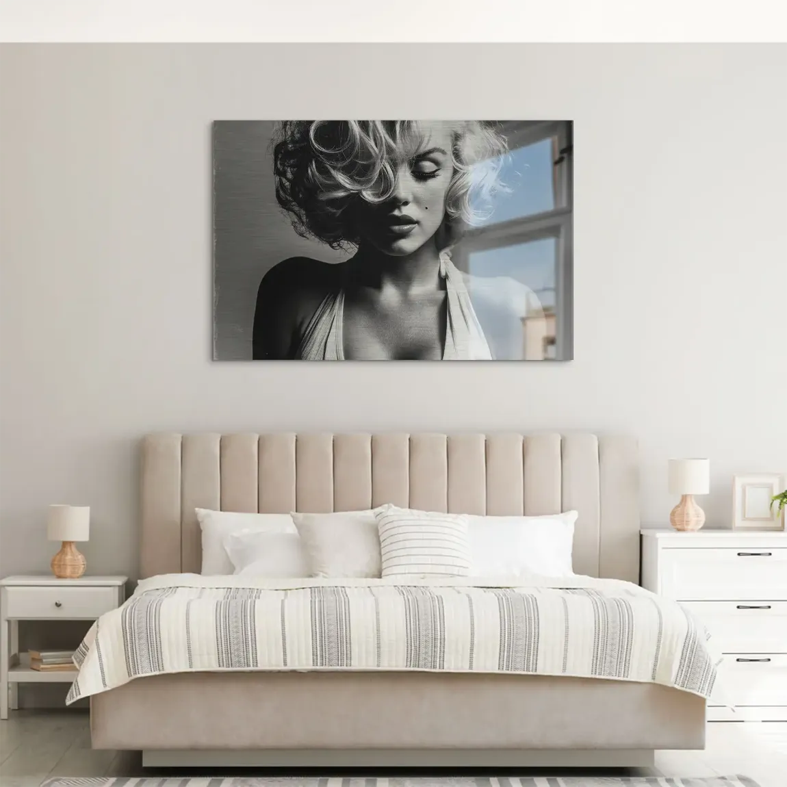 Marilyn sinnliche Ruhe AluDibond Gebürstet