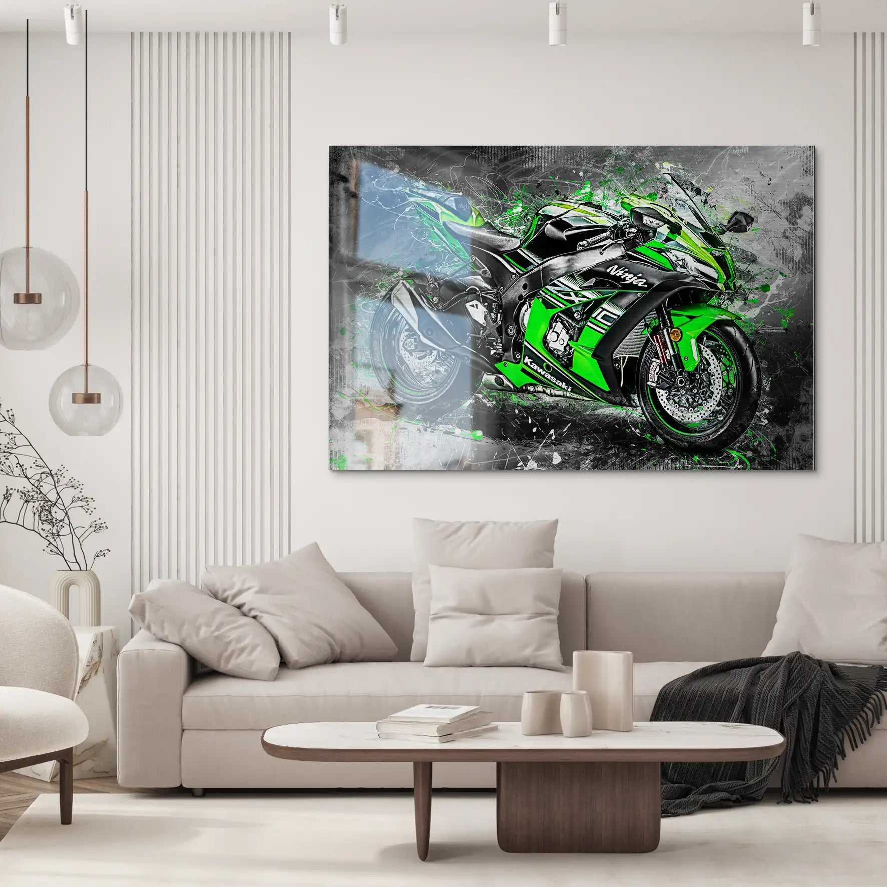 Kawasaki ZX10 Abstrakt AluDibond Gebürstet INGALERIE