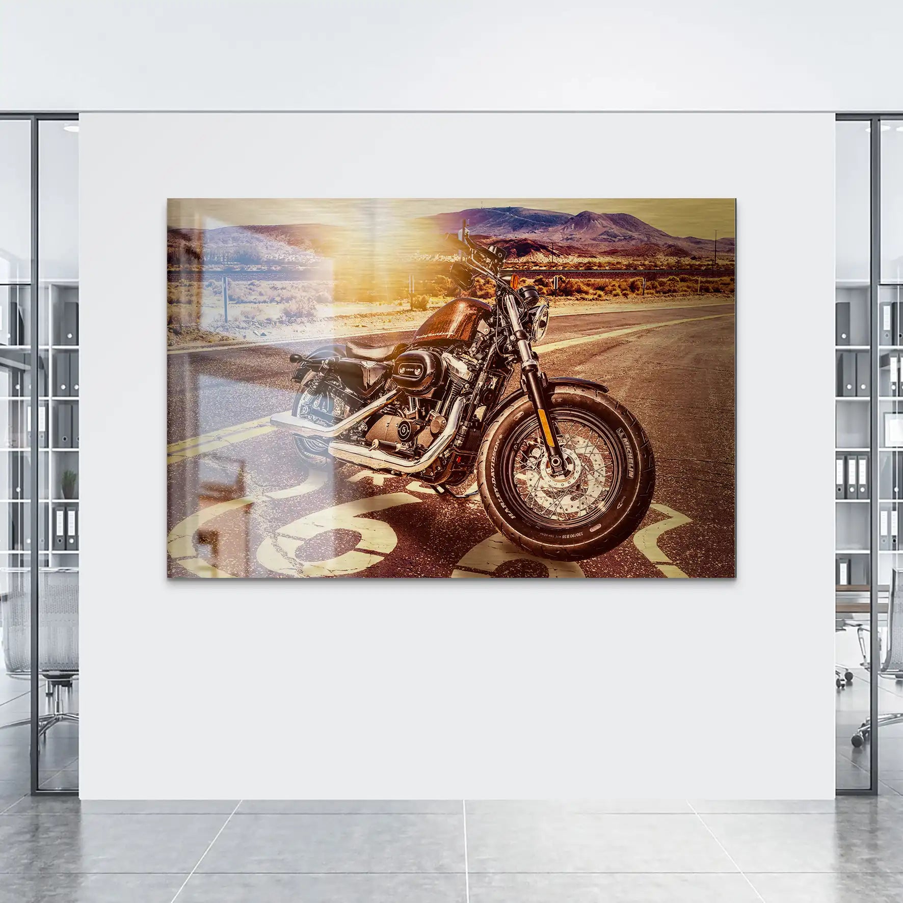 Harley Road Heritage auf gebürstetem Aluminium INGALERIE