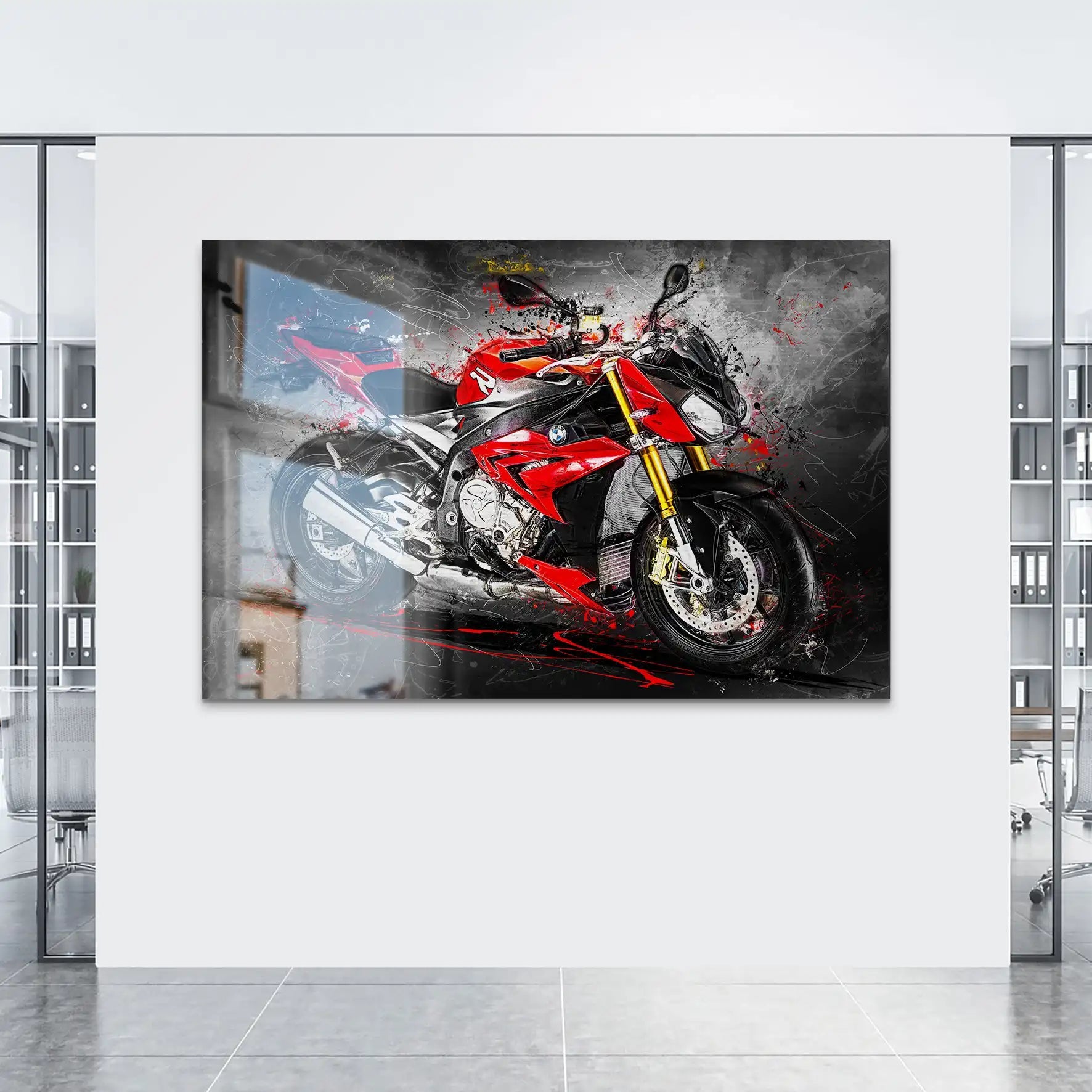 BMW S1000R Abstrakt AluDibond Gebürstet INGALERIE