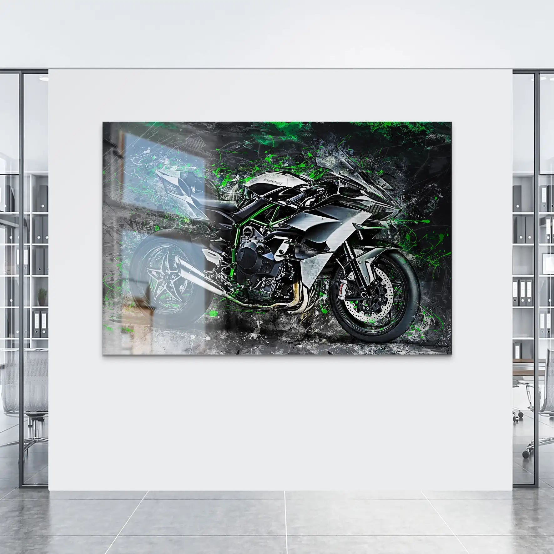 Kawasaki H2 Abstrakt AluDibond Gebürstet INGALERIE