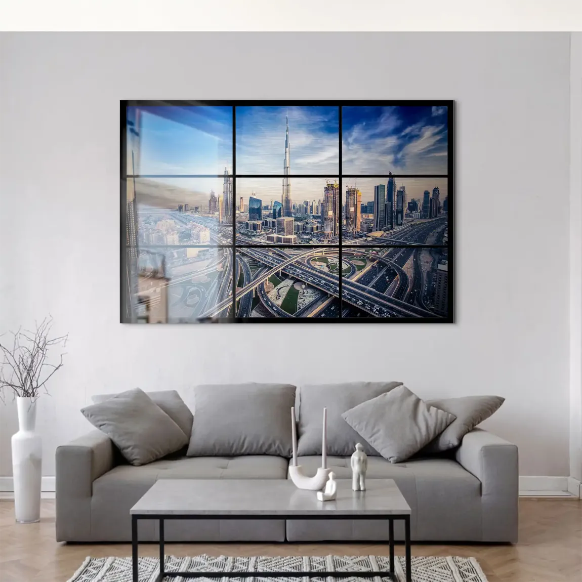 Skyline Dreams Dubai AluDibond Gebürstet