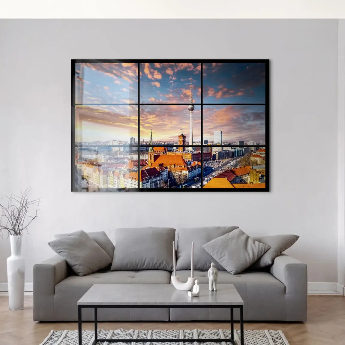 Berlin Skyline AluDibond Gebürstet