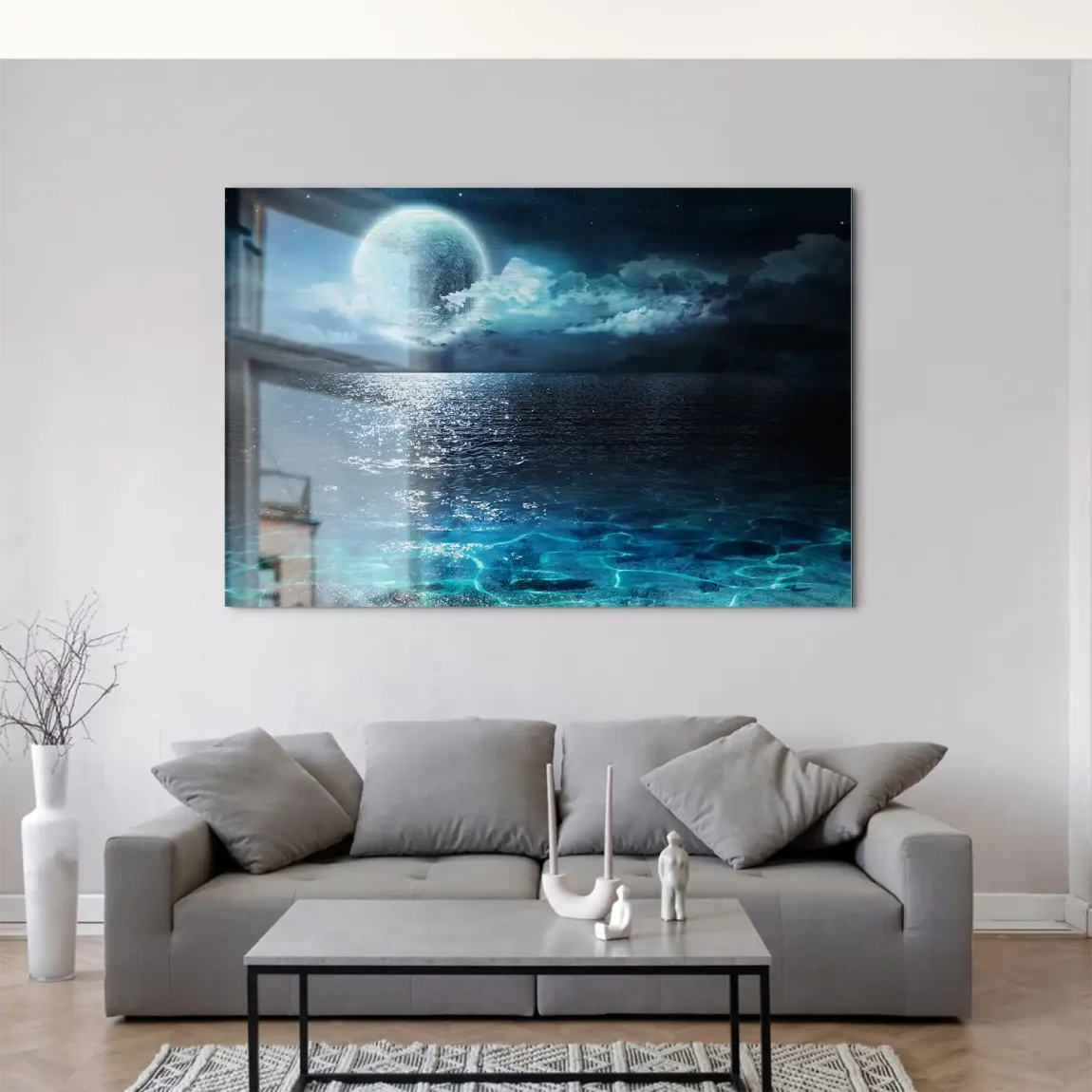 Moonlight Ocean Dream AluDibond Gebürstet