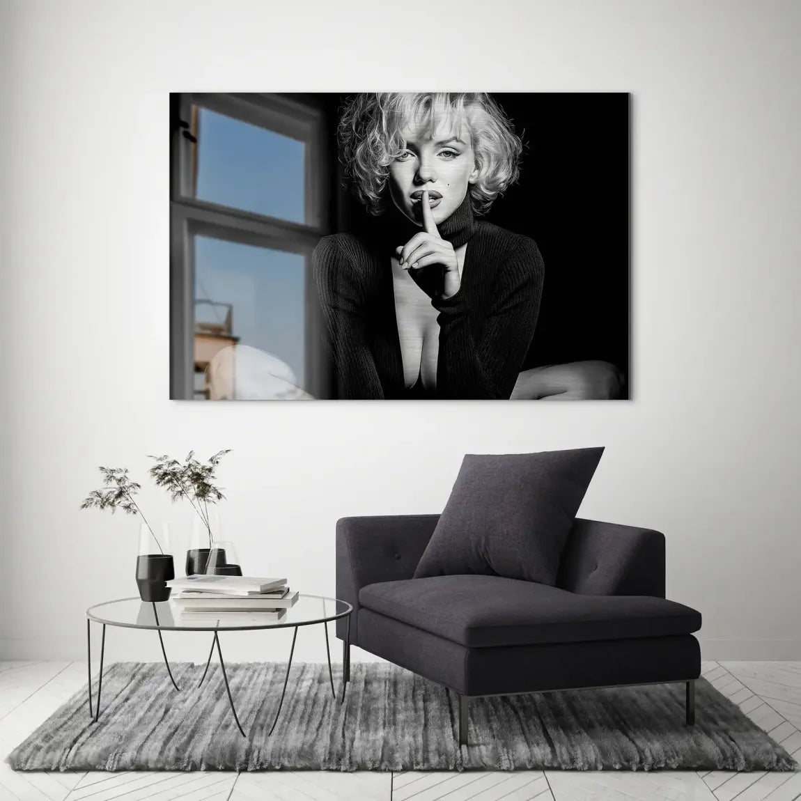 Marilyn Monroe Silent Alu Dibond Gebürstet INGALERIE