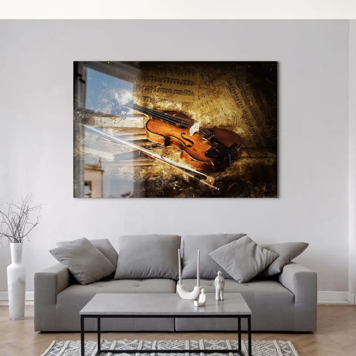 Golden Strings Melodie AluDibond Gebürstet