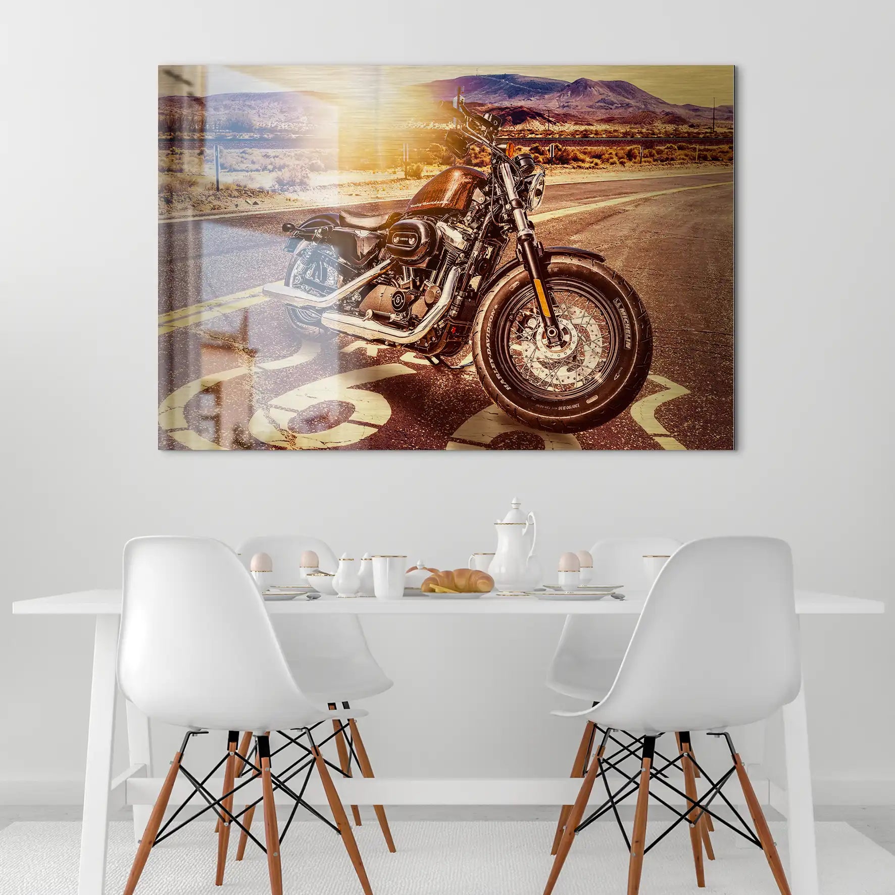 Harley Road Heritage auf gebürstetem Aluminium INGALERIE