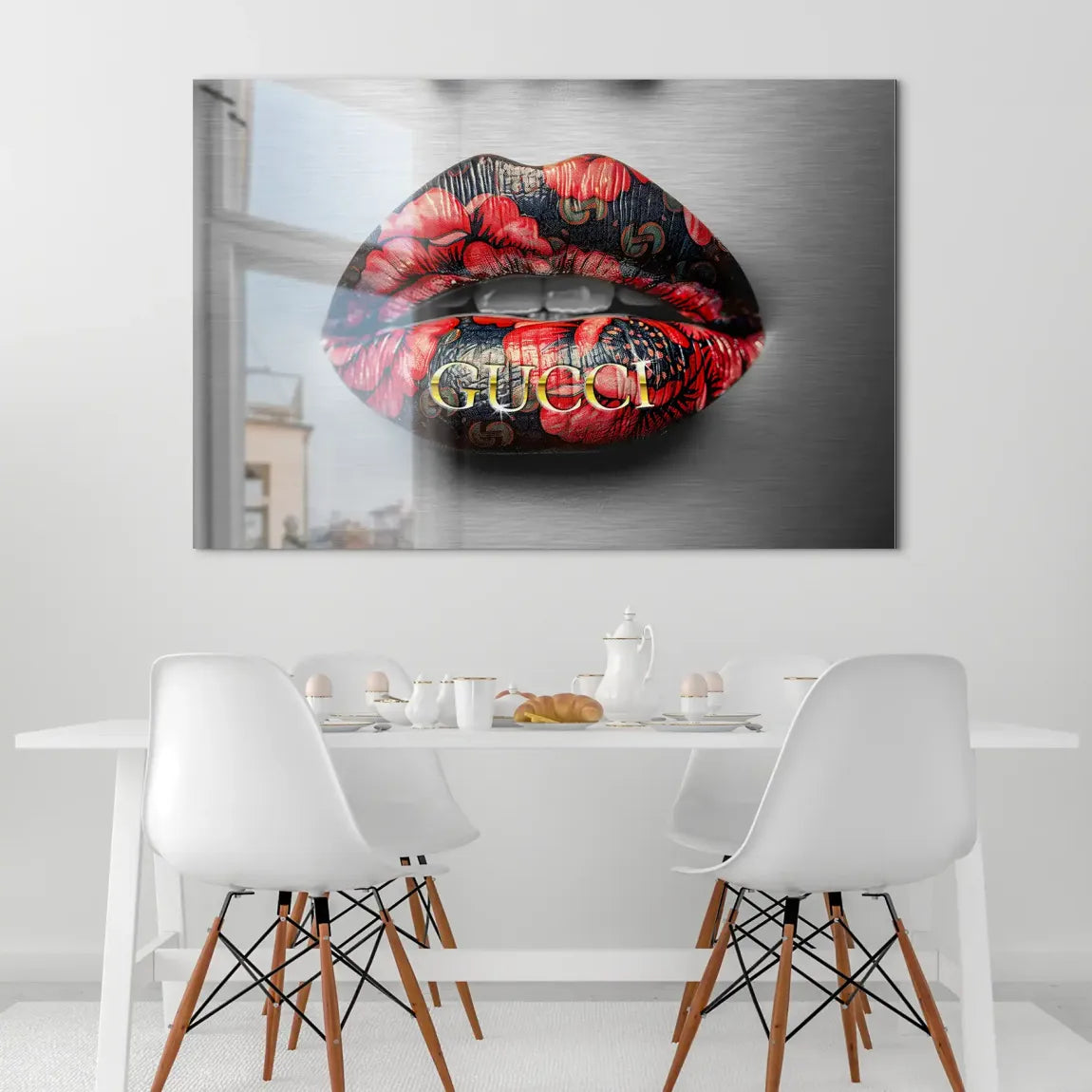 Gucci Lips Nr.2 AluDibond Gebürstet INGALERIE