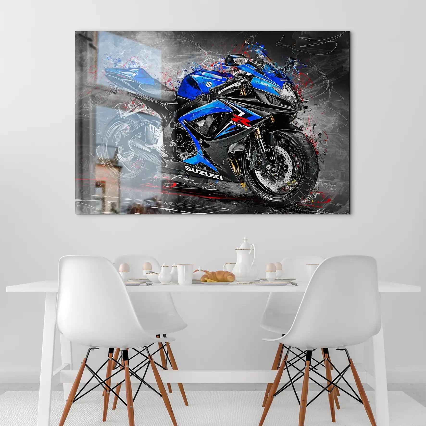 Suzuki GSXR 600 Abstrakt AluDibond Gebürstet INGALERIE