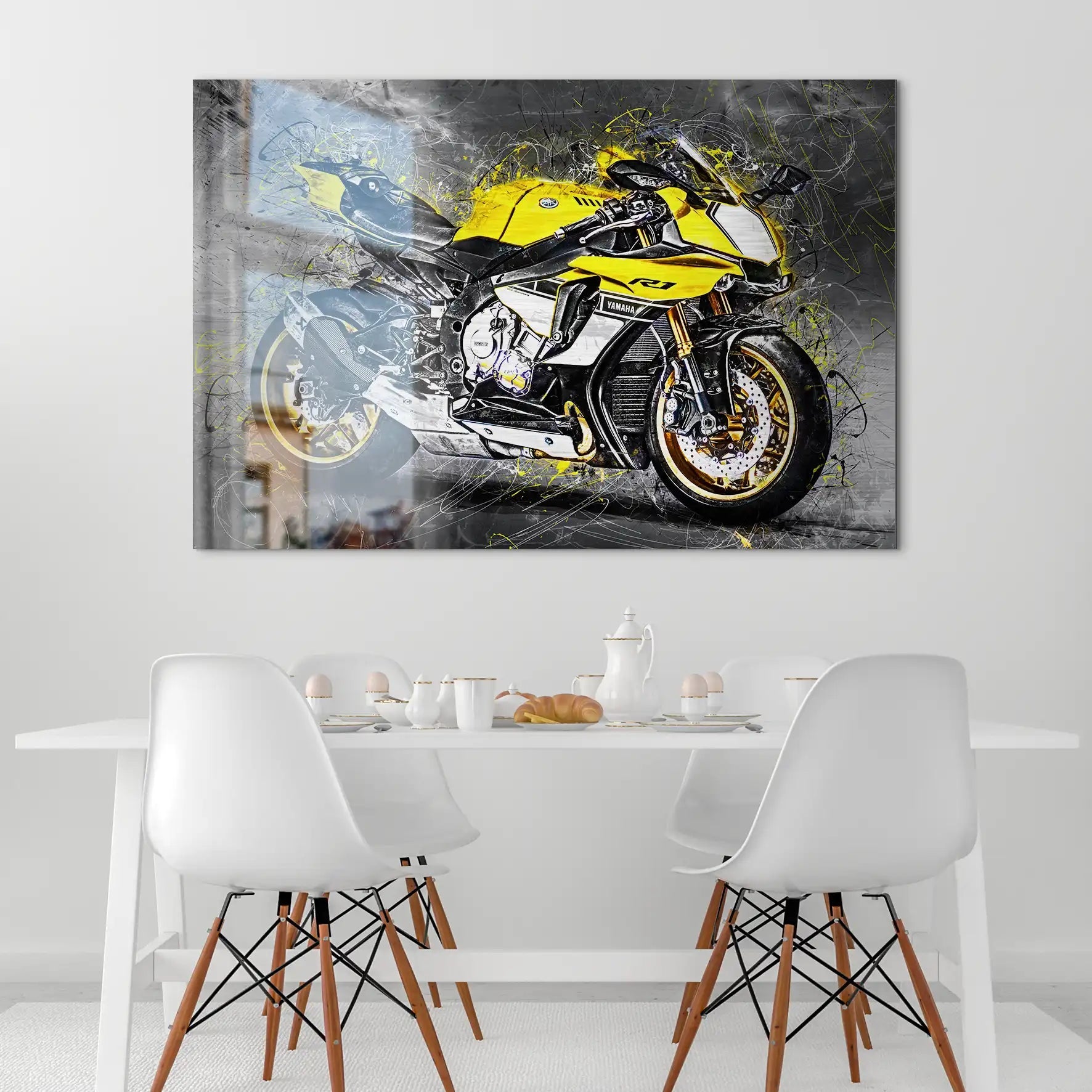 Yamaha R1 Abstrakt AluDibond Gebürstet INGALERIE