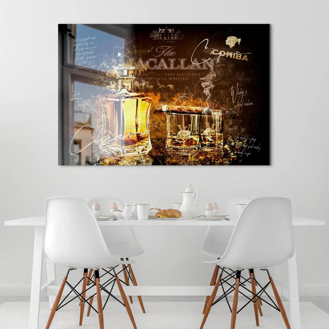 Whisky Lounge Art Alu Dibond Gebürstet INGALERIE
