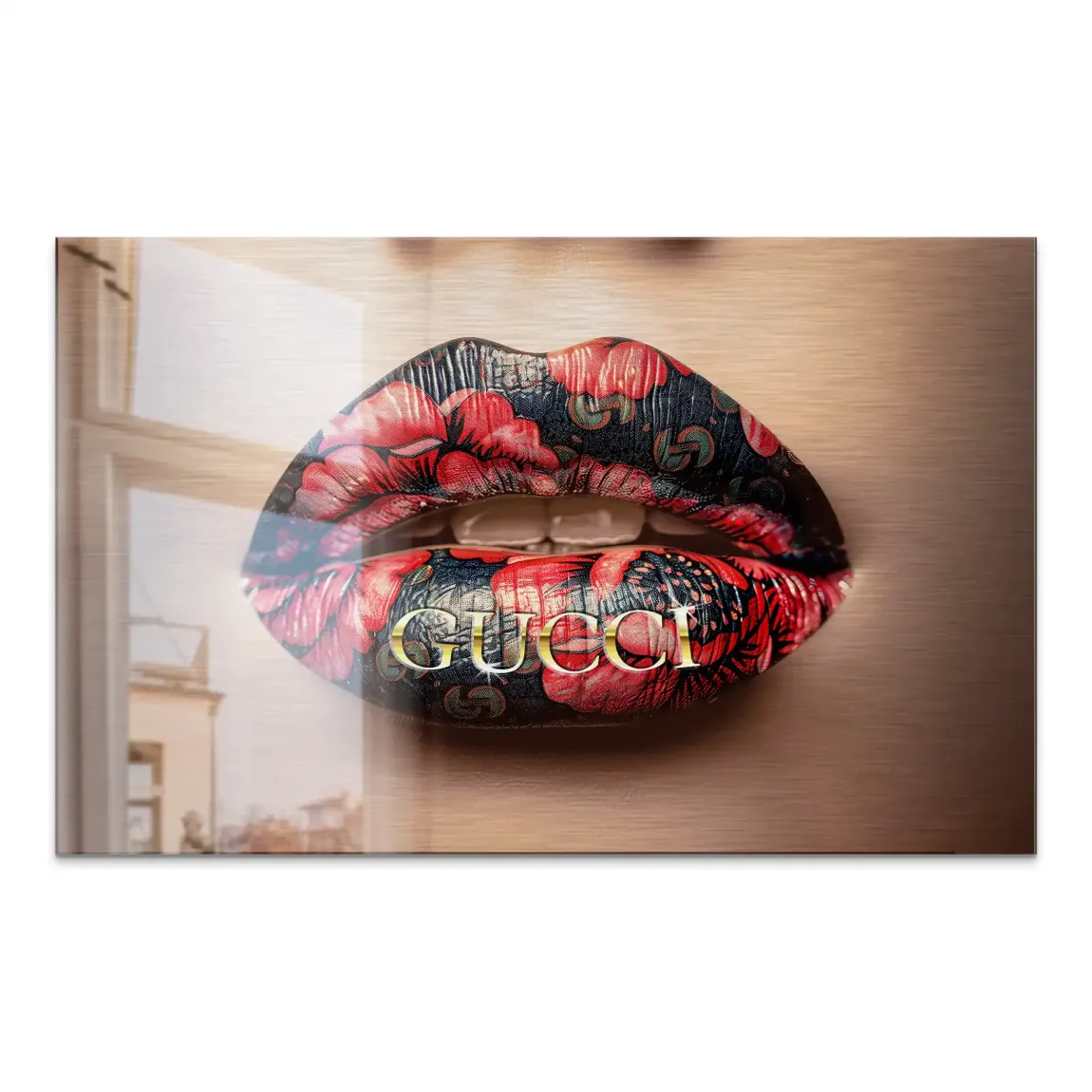 Gucci Lips AluDibond Gebürstet INGALERIE