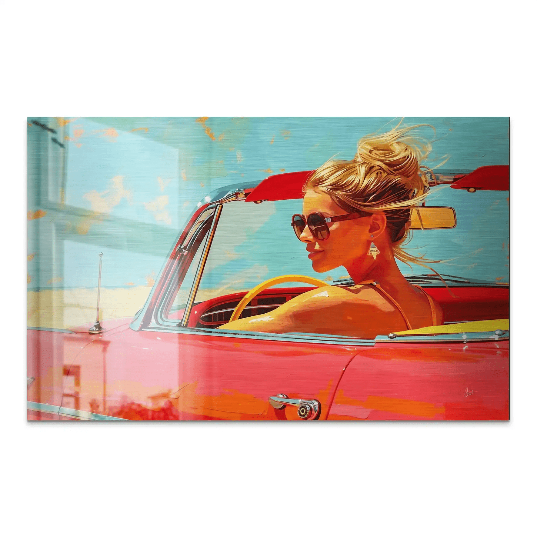 Roadtrip Pop Art AluDibond Gebürstet INGALERIE