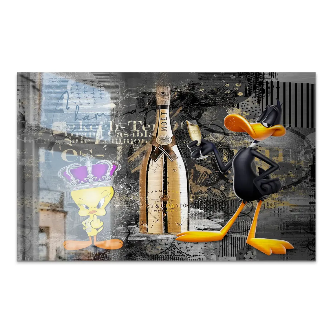 Tweety Duffy Champagner Aluminiumbild gebürstet