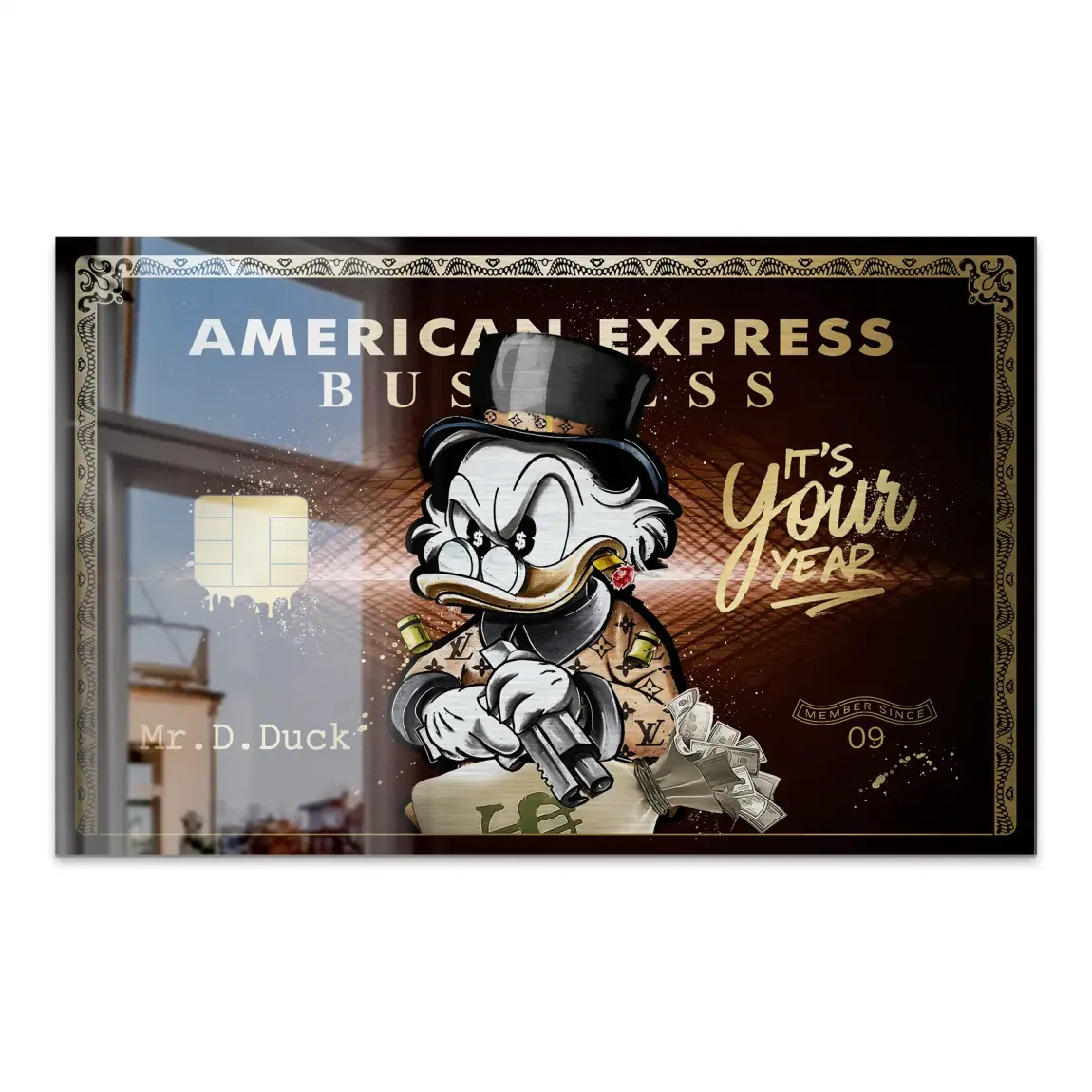 Dagobert Gold Business AluDibond Gebürstet