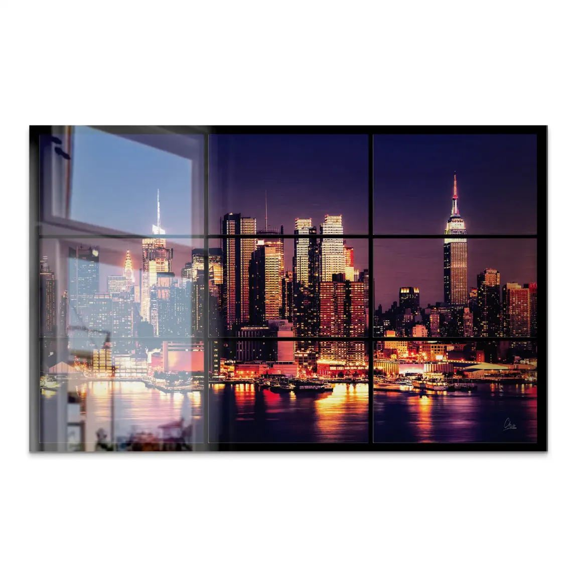 New York Skyline View AluDibond Gebürstet