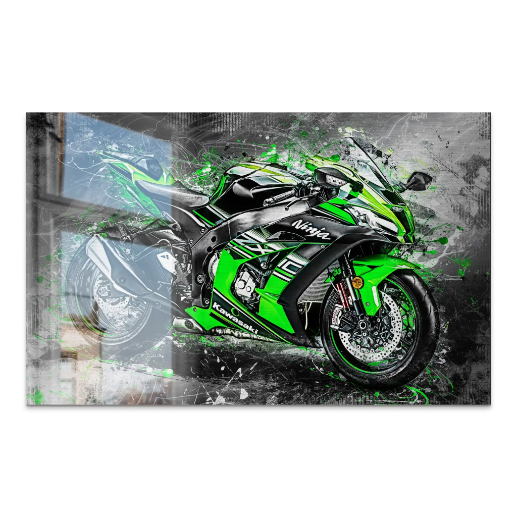 Kawasaki ZX10 Abstrakt AluDibond Gebürstet INGALERIE