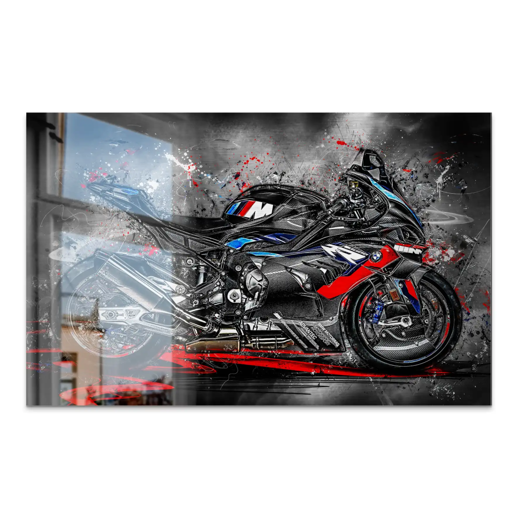 BMW M1000RR Black AluDibond Gebürstet INGALERIE