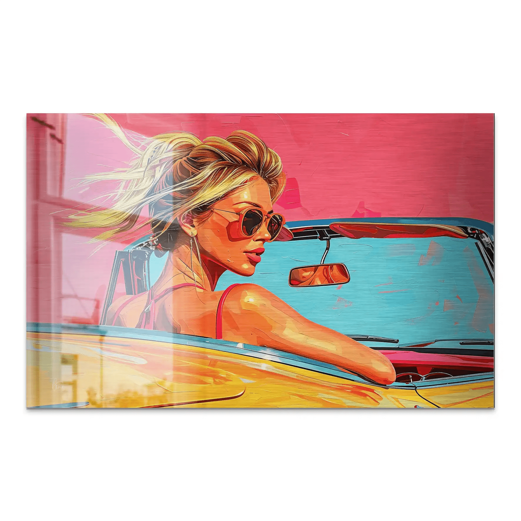 Roadtrip USA Pop Art AluDibond Gebürstet INGALERIE