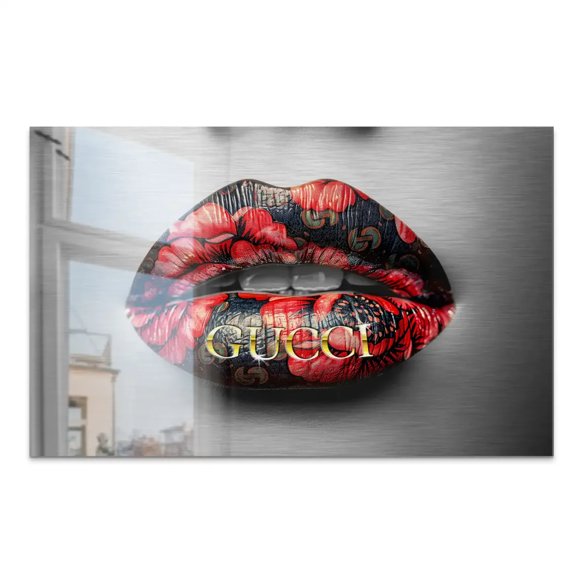 Gucci Lips Nr.2 AluDibond Gebürstet INGALERIE