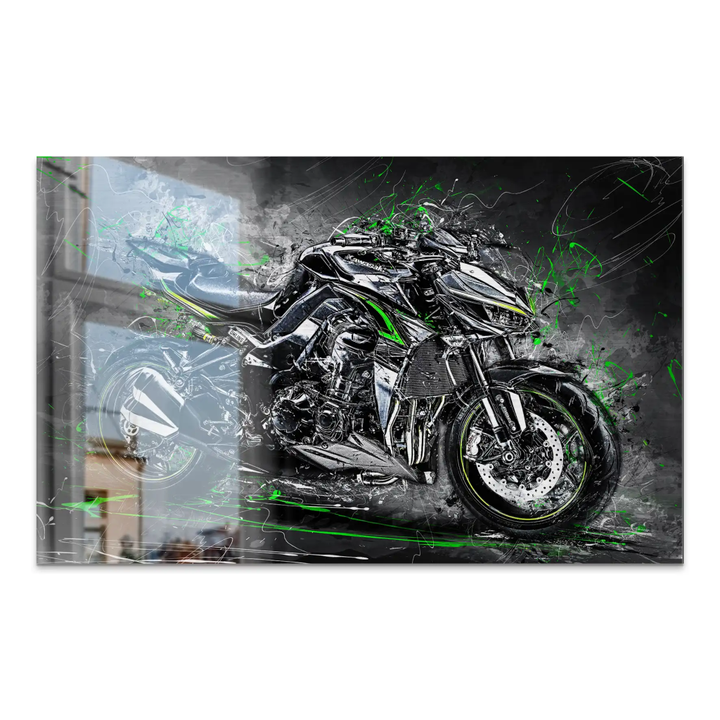 Kawasaki Z1000 Abstrakt AluDibond Gebürstet INGALERIE