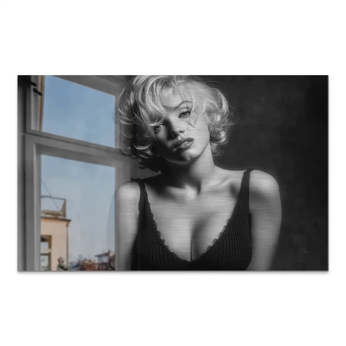 Marilyn Monroe Glamour Aluminiumbild gebürstet