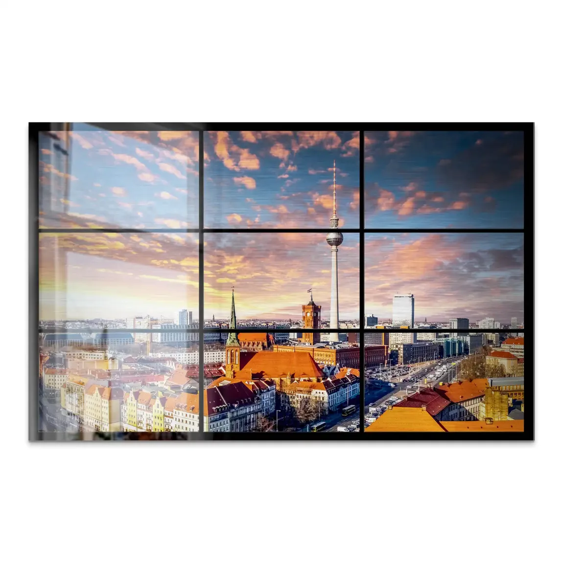 Berlin Skyline AluDibond Gebürstet