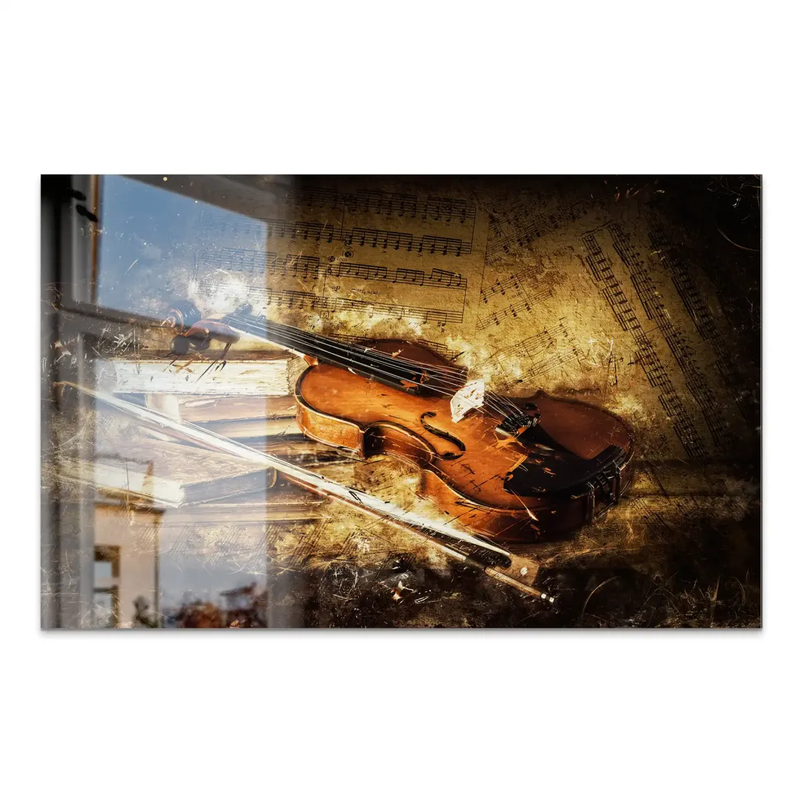 Golden Strings Melodie AluDibond Gebürstet