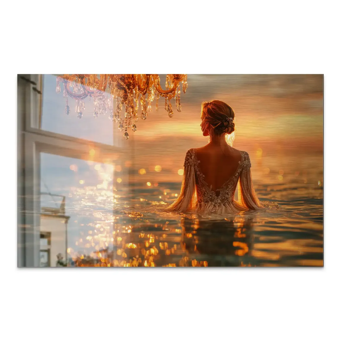 Golden Lights AluDibond Gebürstet