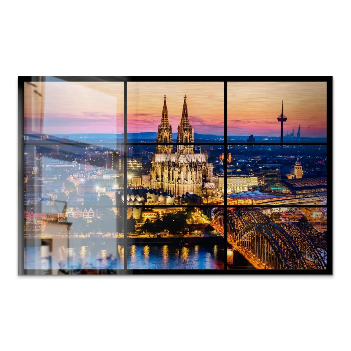 Köln Skyline View AluDibond Gebürstet