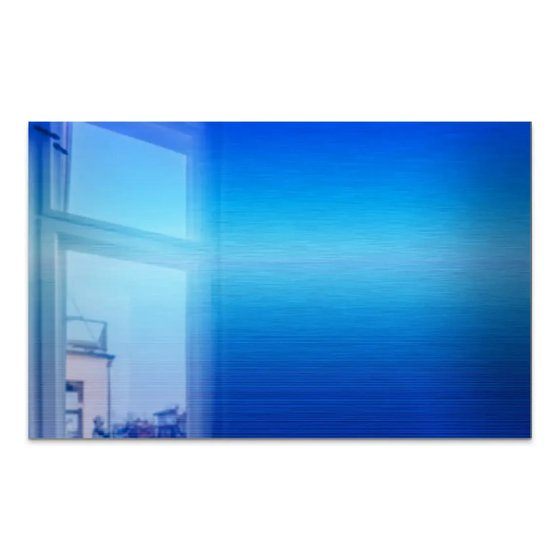 Blauer Horizont Aluminiumbild gebürstet