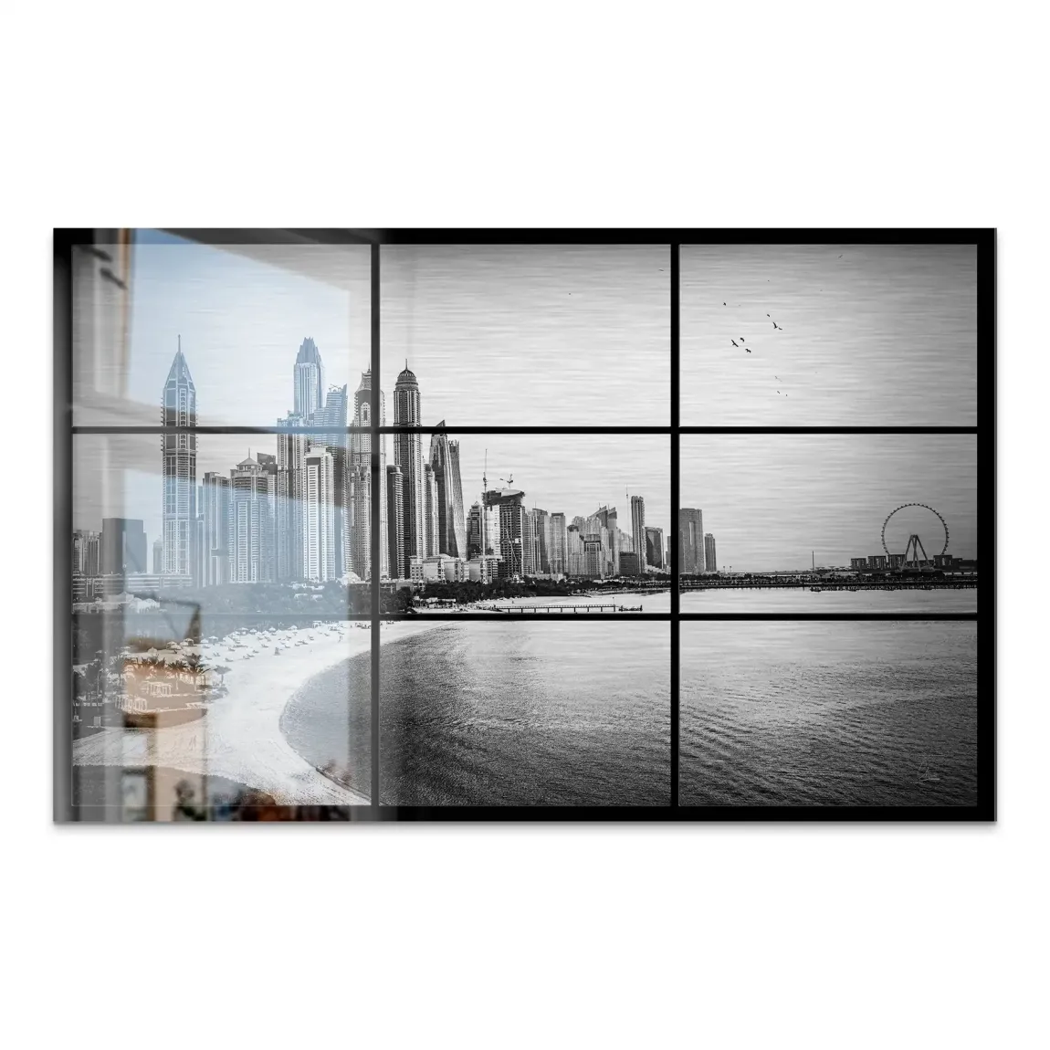 Dubai Noir Horizon AluDibond Gebürstet