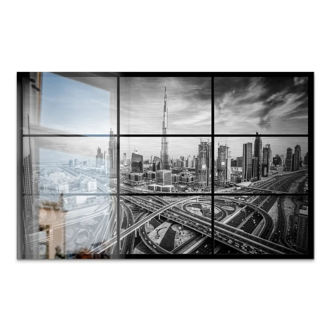 Skyline Noir Dubai AluDibond Gebürstet