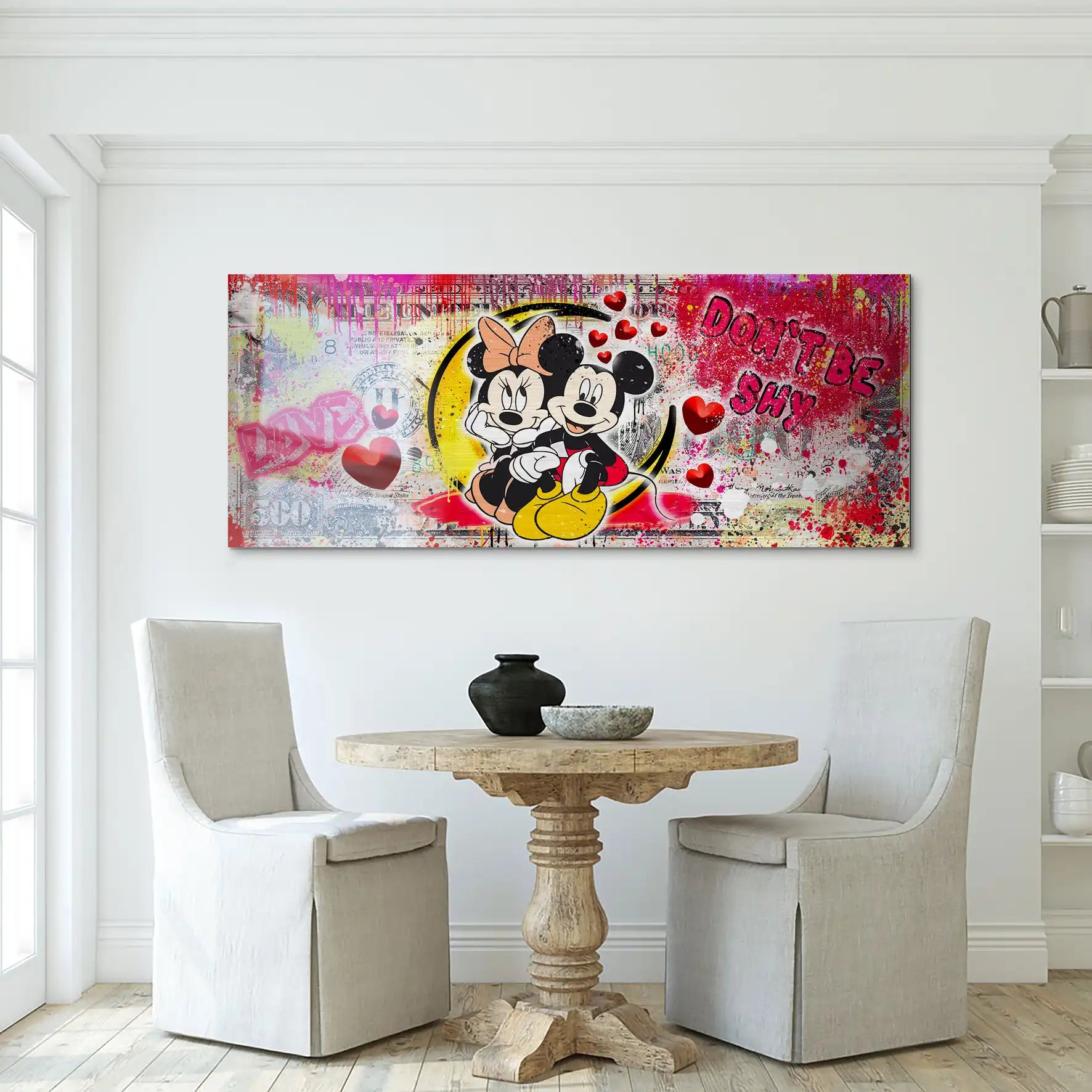 Micky Minnie Love Dollar AluDibond Gebürstet INGALERIE