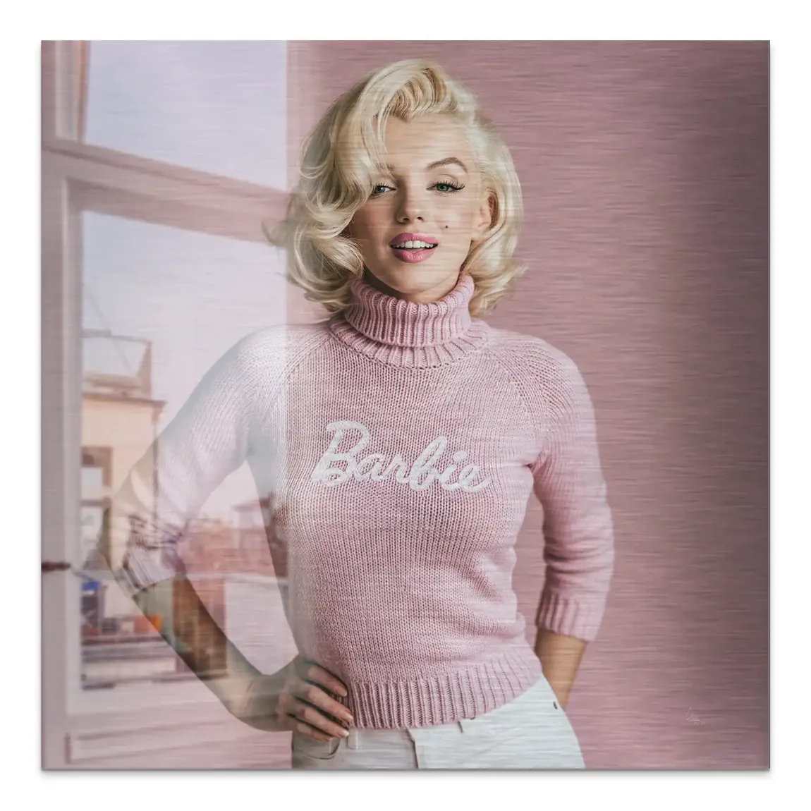 Marilyn Monroe Barbie Aluminiumbild gebürstet
