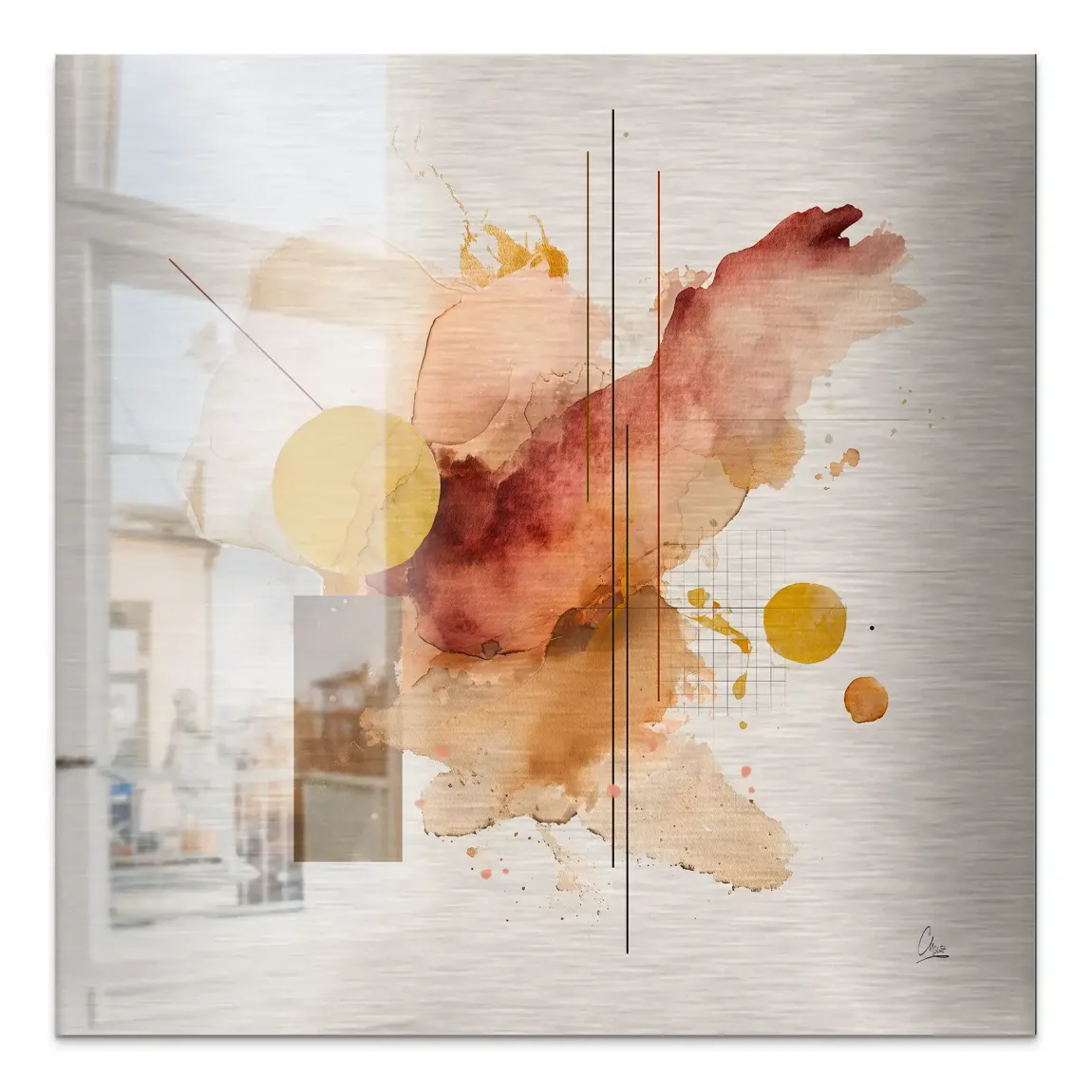 Amber Flow Alu Gebürstet Bild