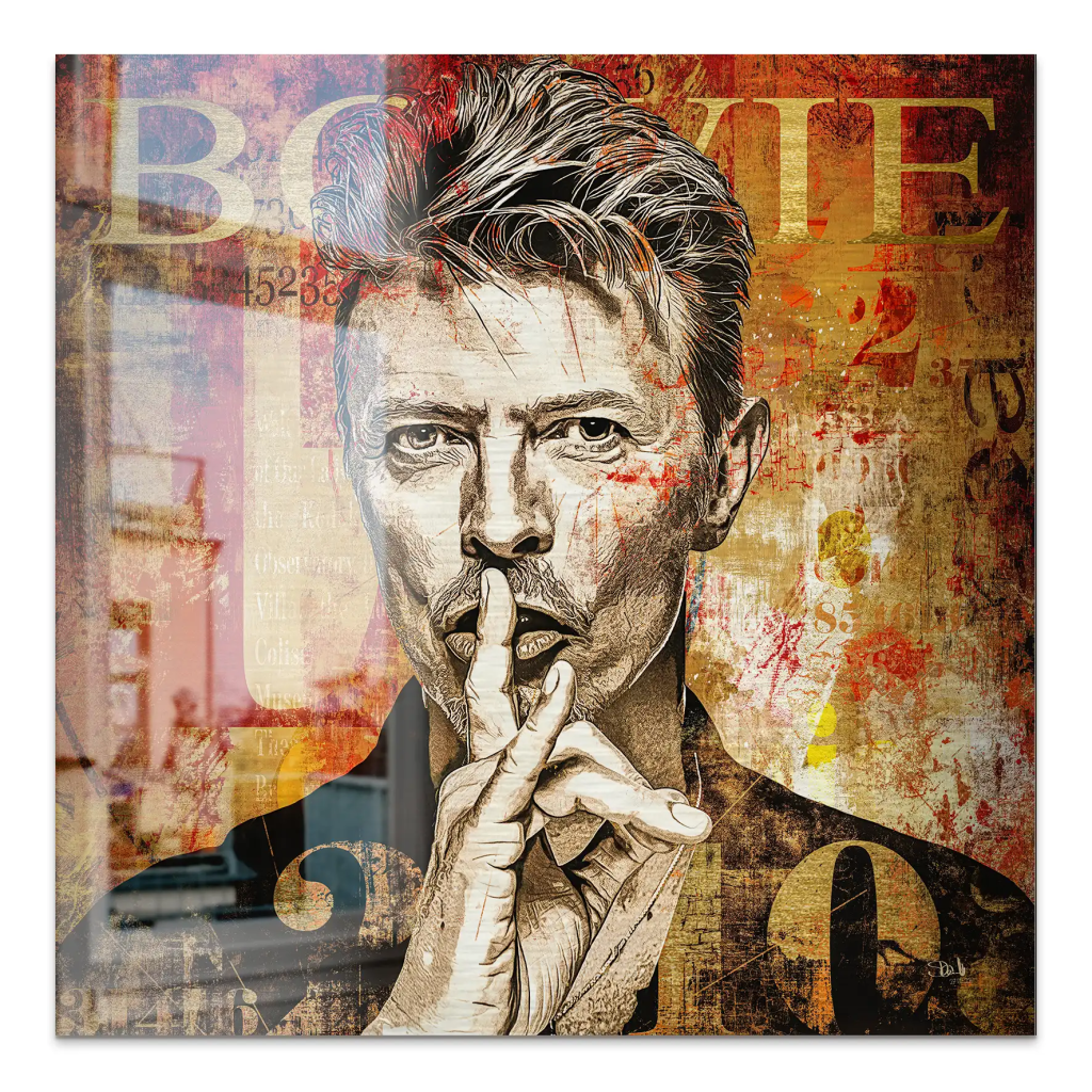 David Bowie Abstrakt Modern Style Alu Gebürstet INGALERIE