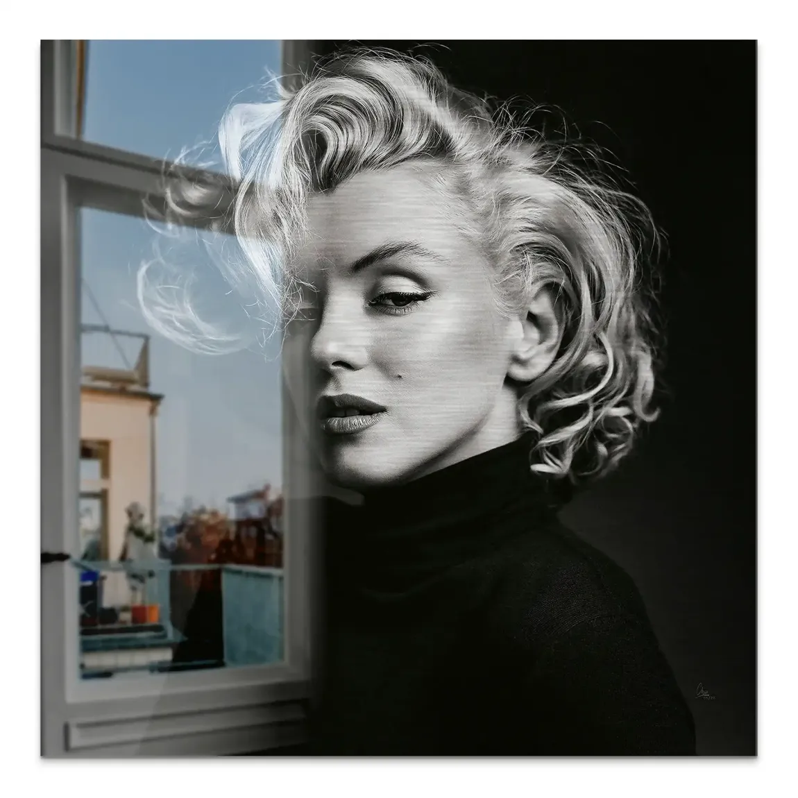 Marilyn Elegance Aluminiumbild gebürstet