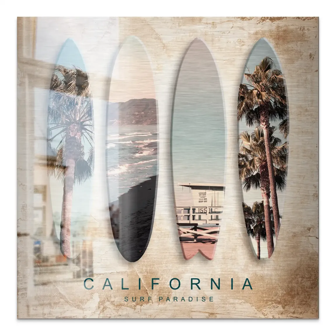 California Coast Art Alu Gebürstet Bild