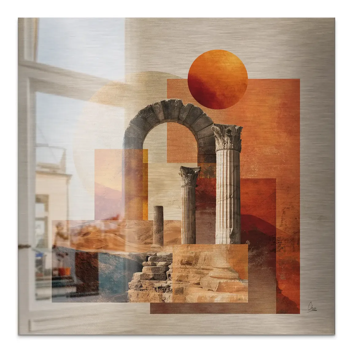 Rom Abstrakt Alu Gebürstet Bild