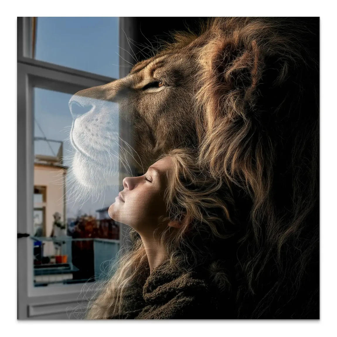 Soul Connection Löwe Alu Gebürstet Bild