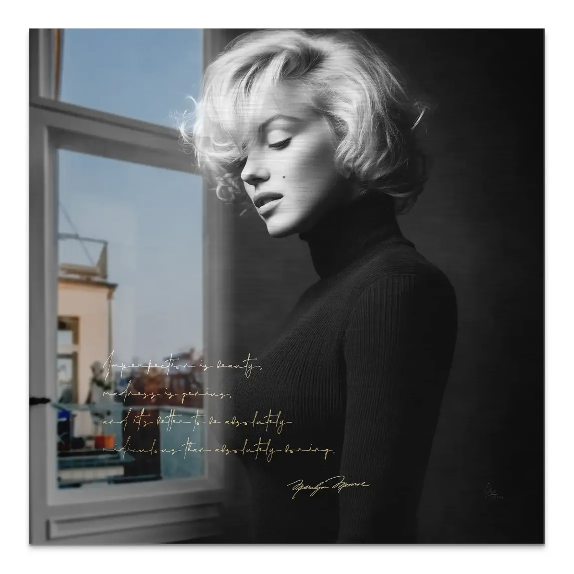 Marilyn Monroe Diva Aluminiumbild gebürstet