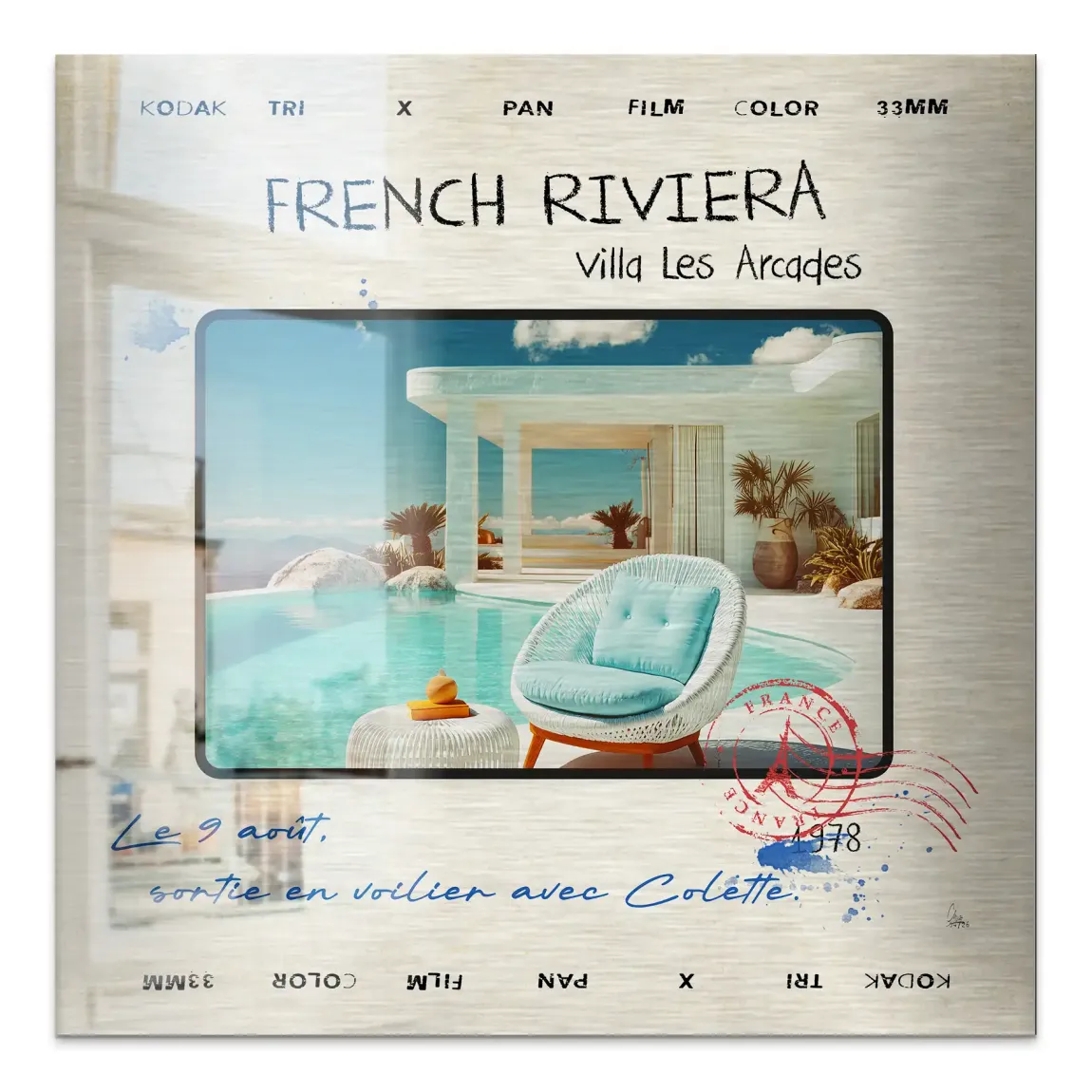 French Riviera Chic Wild Aluminiumbild gebürstet