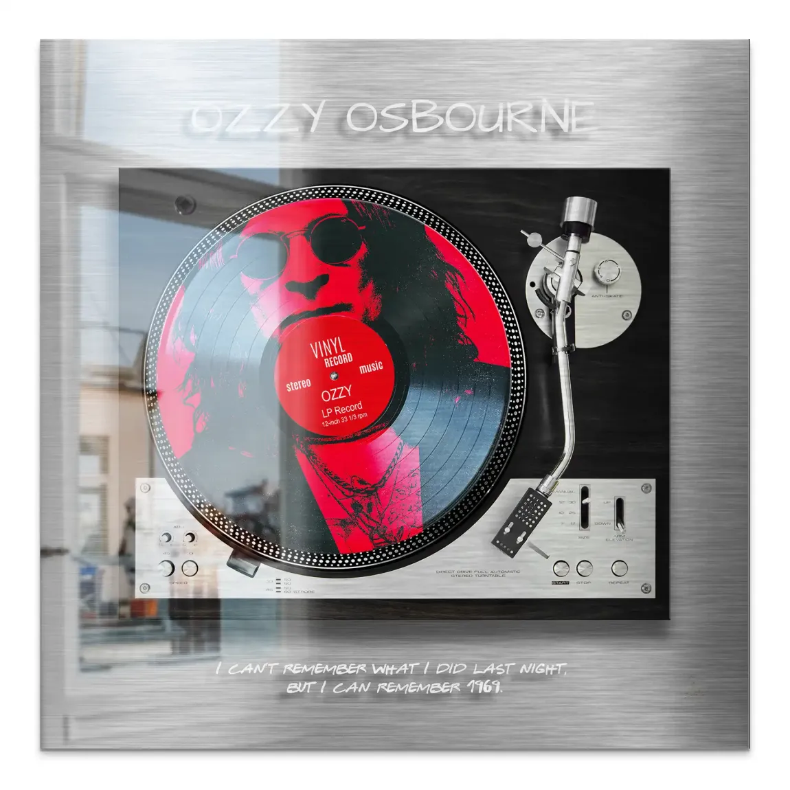 Memory Ozzy Osbourne Alu Gebürstet Bild - INGALERIE | Dein Onlineshop für moderne Wandbilder