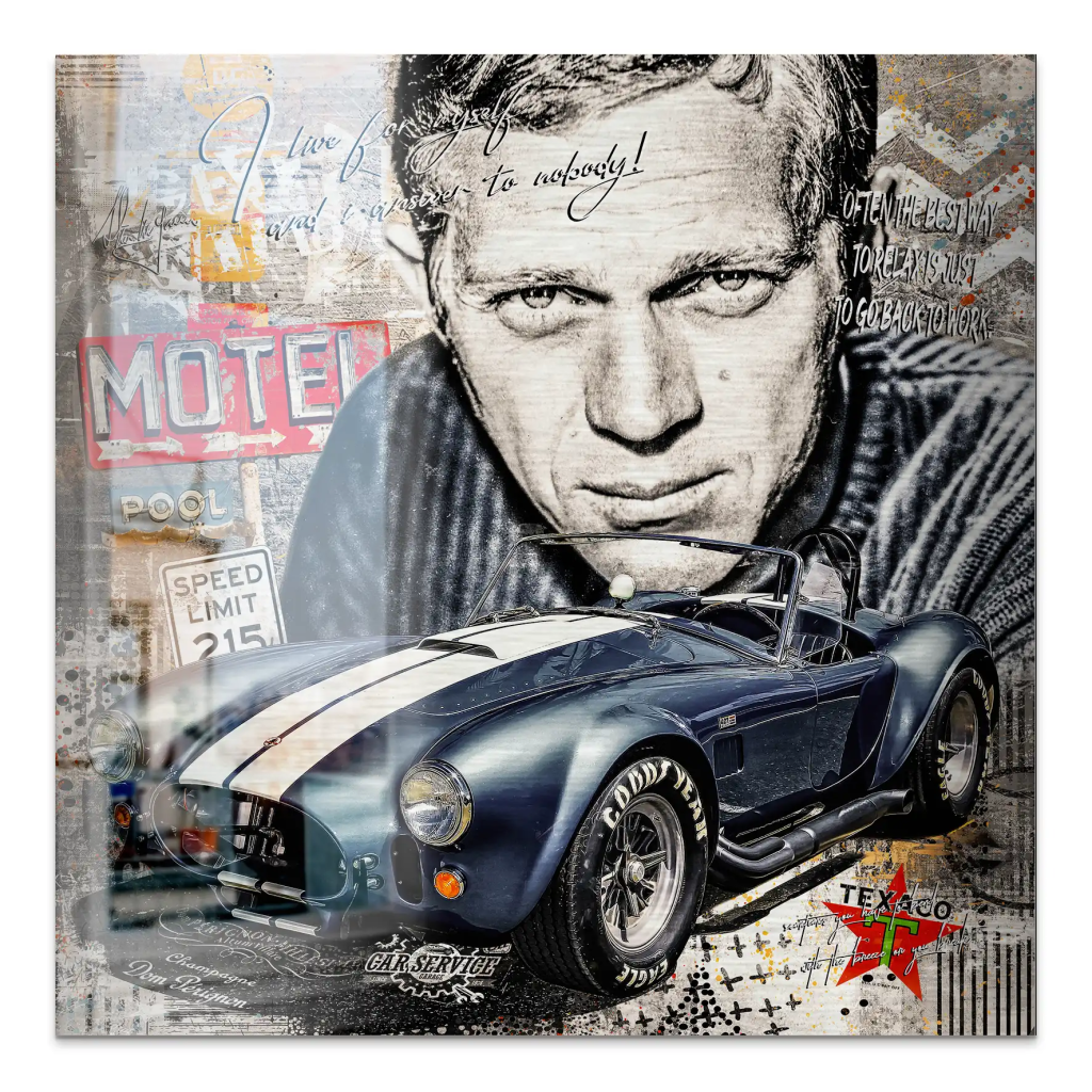 Steve AC Cobra Pop Art Alu Gebürstet INGALERIE