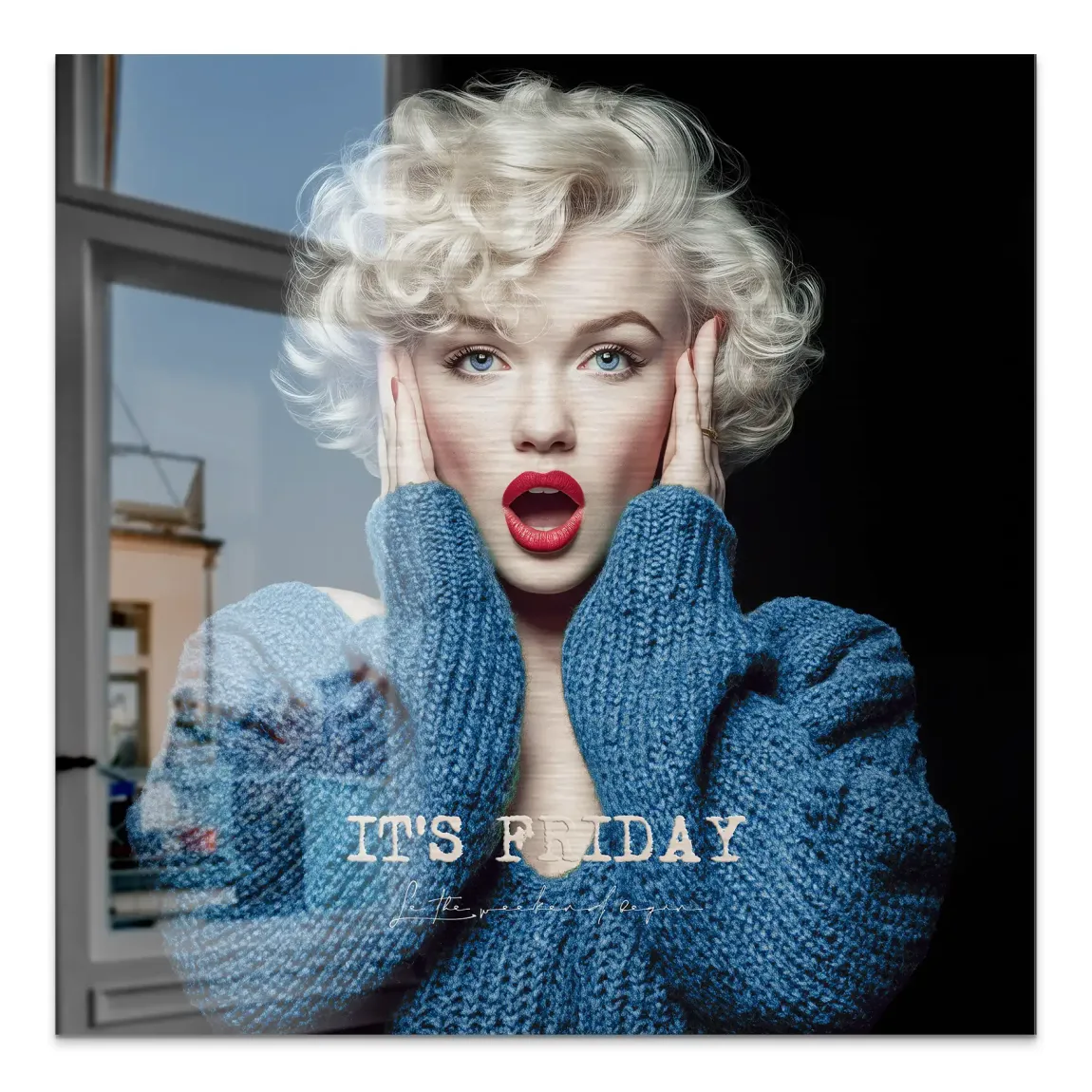 Marilyn Monroe It's Friday Alu Gebürstet Bild