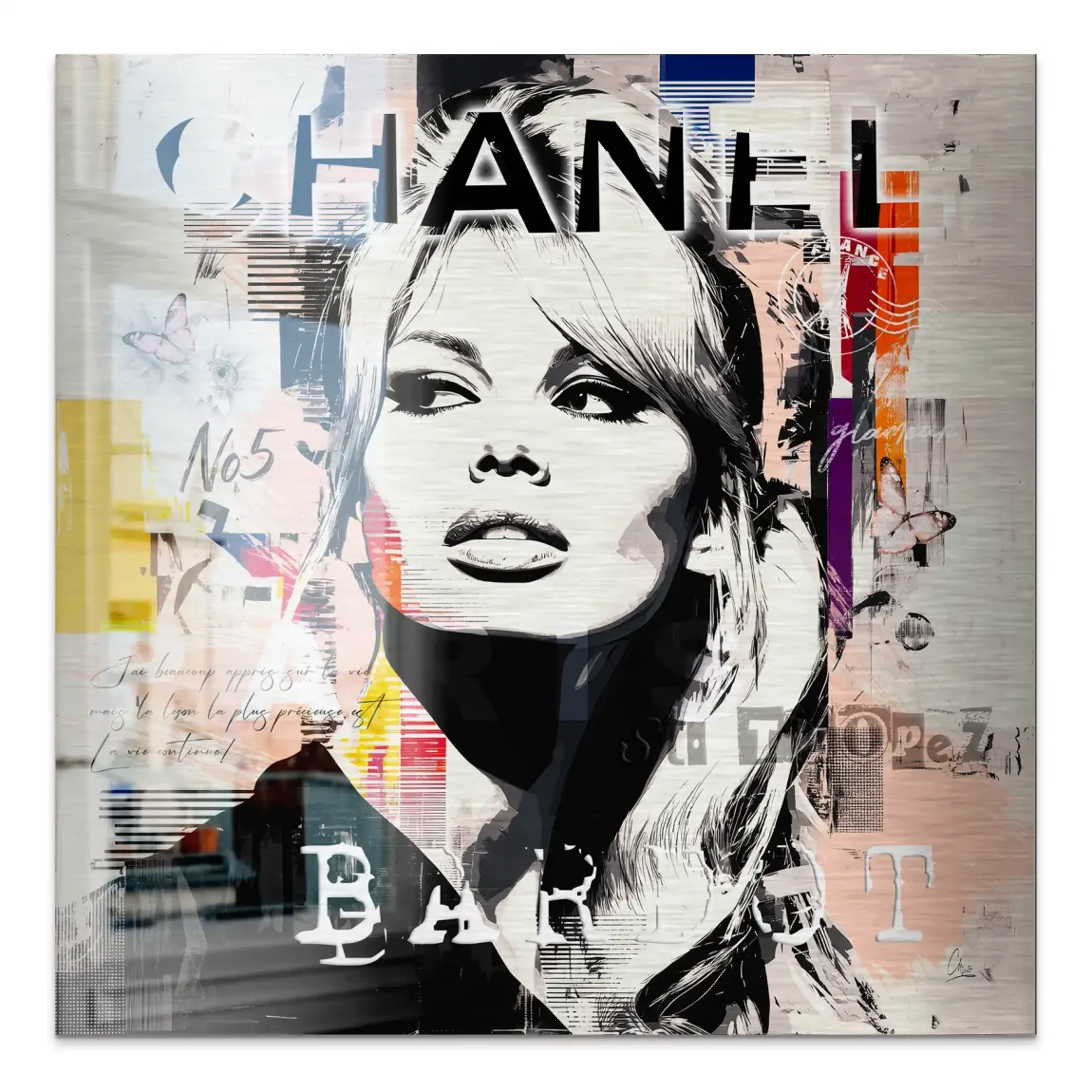 Bardot Ikone Alu Gebürstet Bild