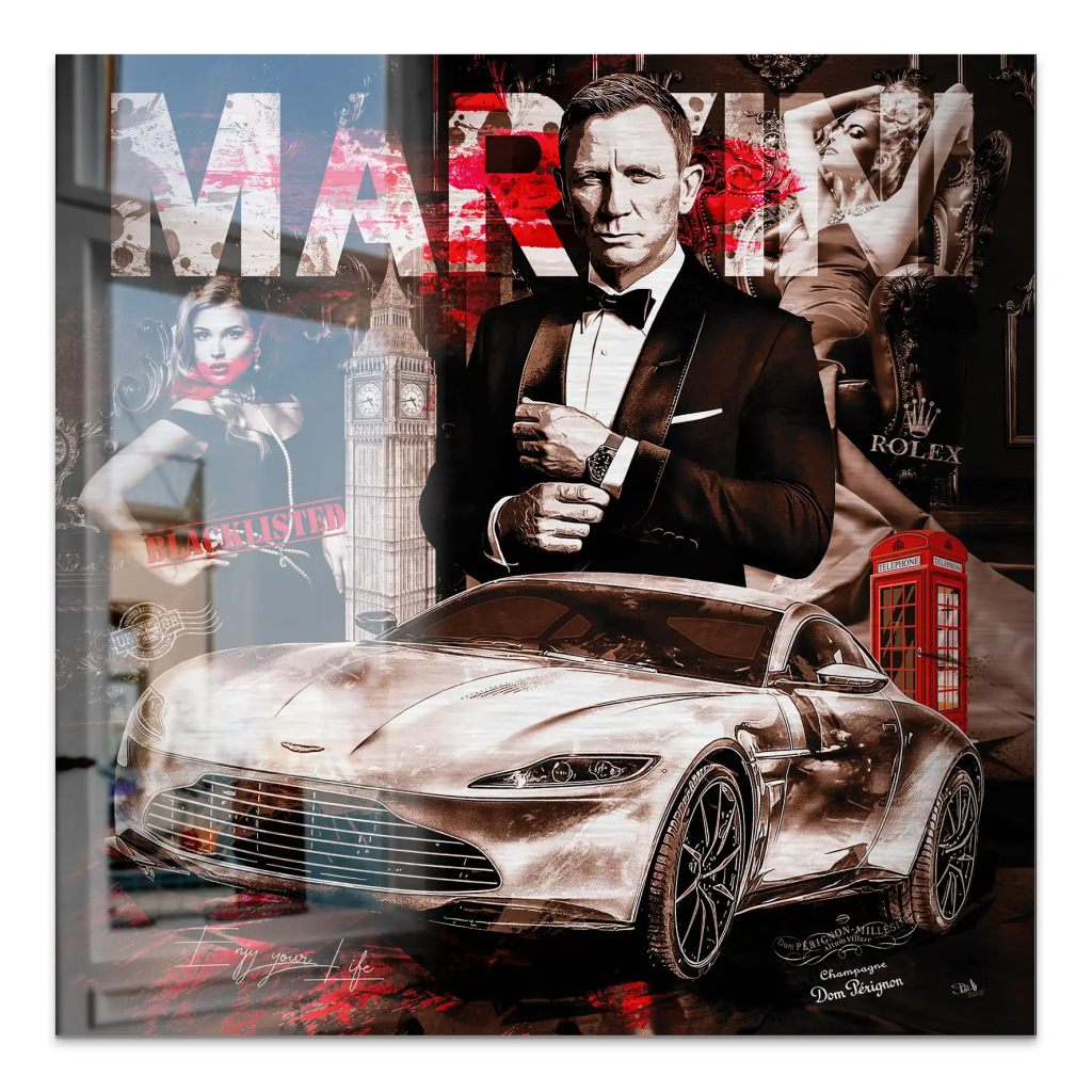 James Bond Modern Style Alu Gebürstet Bild INGALERIE